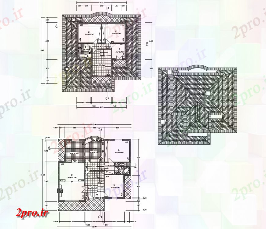 دانلود نقشه مسکونی  ، ویلایی ، آپارتمان  مسکونی بلوک مسکن جزئیات  دو بعدی  طرحی کار طرح (کد123780)