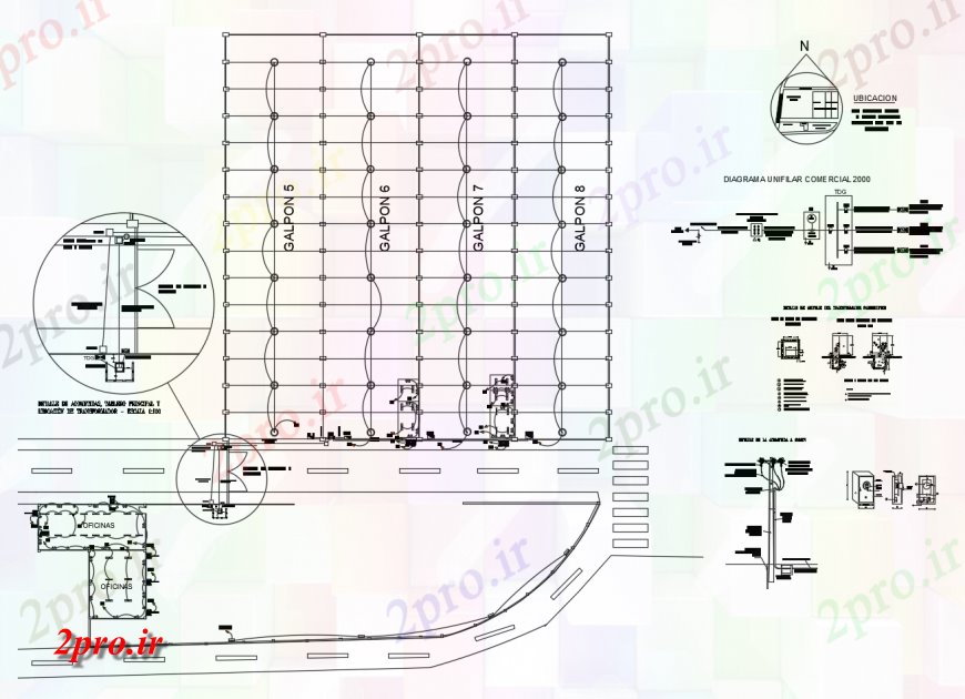 دانلود نقشه اتوماسیون و نقشه های برق بلوک های برق و اتوماسیون نصب و راه اندازی سیستم های خورشیدی و توزیع برق  (کد123816)