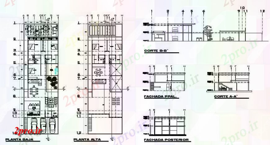 دانلود نقشه مسکونی ، ویلایی ، آپارتمان جزئیات کار طراحی از ویلا 10 در 28 متر (کد123820)