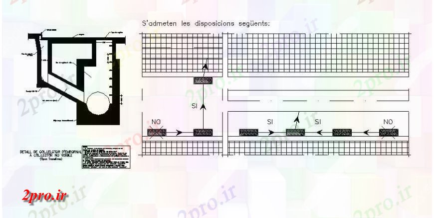 دانلود نقشه جزئیات لوله کشی فاضلاب و بخش جزئیات ورودی طراحی  (کد123828)