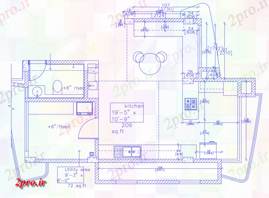 دانلود نقشه جزئیات فضای داخلی ناهار خوری  داخلی آشپزخانه با ناهار خوری جزئیات طرحی منطقه طرحی  دو بعدی   (کد123832)