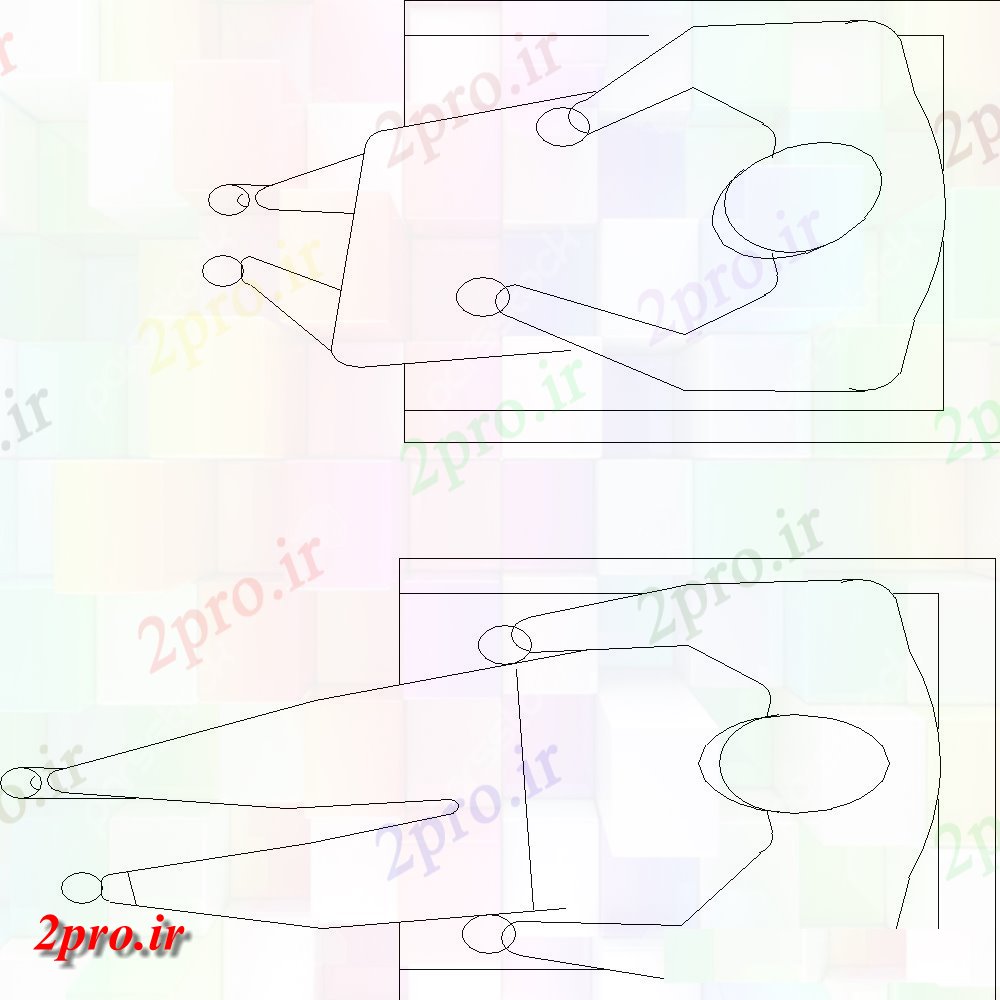 دانلود نقشه بلوک افراد نما از مردم واحد بلوک  دو بعدی   (کد123838)