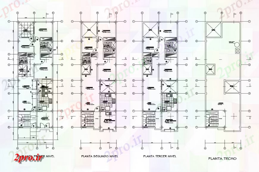 دانلود نقشه مسکونی ، ویلایی ، آپارتمان طرحی کار واحد ساختمان مسکونی به 6 در 18 متر (کد123899)