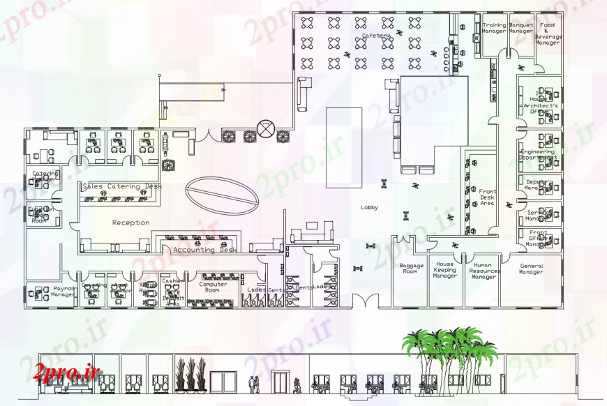 دانلود نقشه جزئیات و فضای داخلی شرکت  بلوک های ساختمان تجاری  دو بعدی   (کد123922)