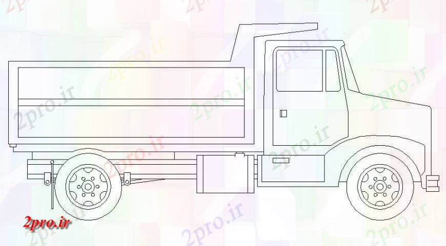 دانلود نقشه بلوک های حمل و نقل کامیون خط نما رسم جزئیات  (کد123960)