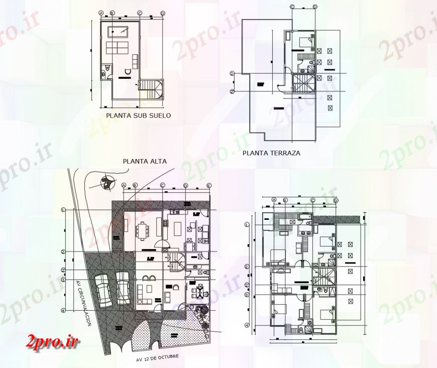 دانلود نقشه مسکونی  ، ویلایی ، آپارتمان  طرحی کار آپارتمان   مسکن ساخت و ساز  دو بعدی  (کد123975)