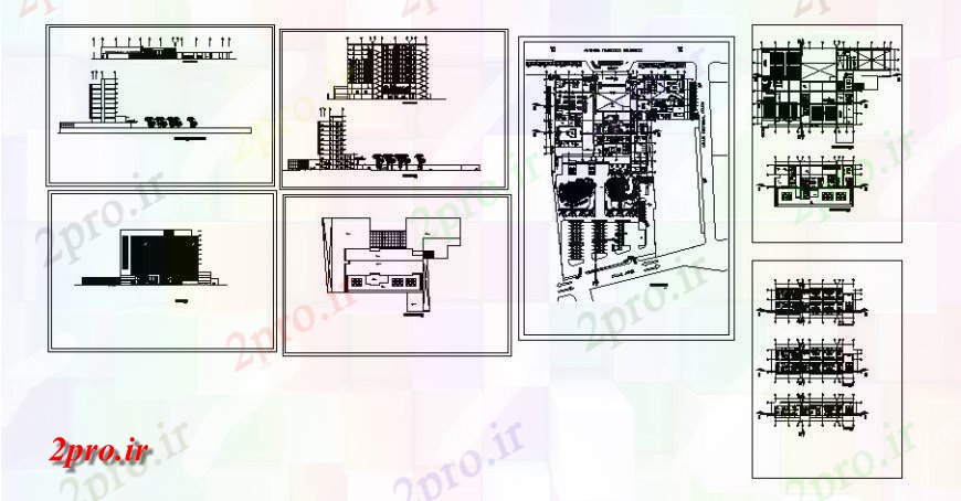دانلود نقشه ساختمان مرتفعبرنامه و جزئیات مقطعی از بلند ساخت دو بعدی   نظر  (کد124032)