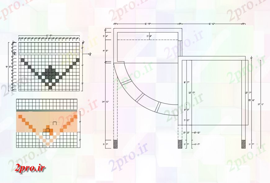 دانلود نقشه بلوک ، آرام ، نماد بخش گرانیت کاشی بافت و طرحی های  (کد124079)