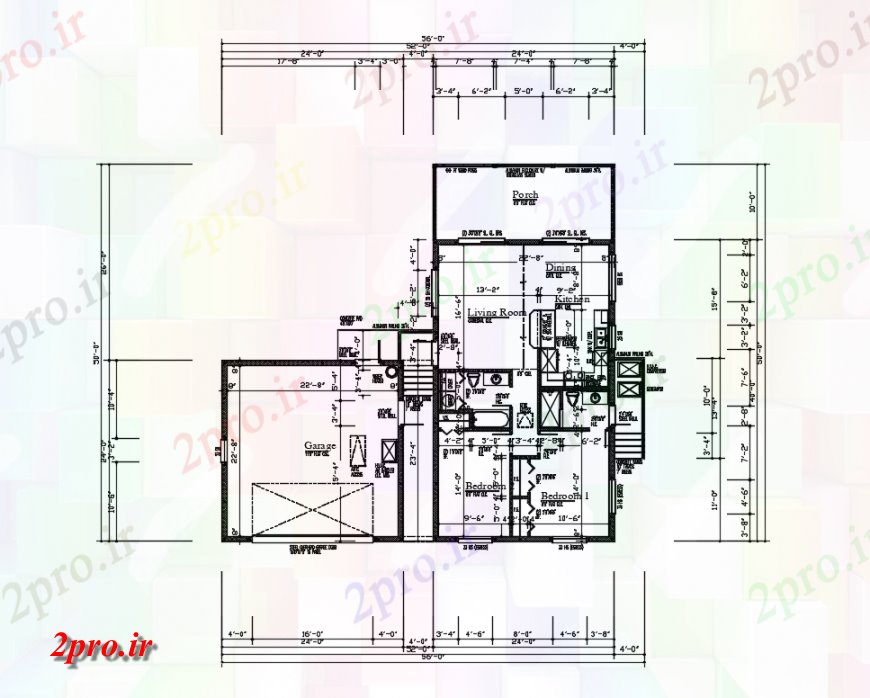 دانلود نقشه مسکونی ، ویلایی ، آپارتمان طراحی خانه و فریم طرح 12 در 15 متر (کد124186)