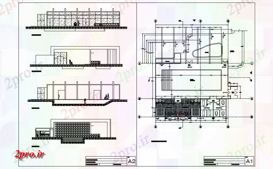 دانلود نقشه بیمارستان - درمانگاه - کلینیک بیمارستان طرحی پروژه و نما طراحی 18 در 24 متر (کد124188)