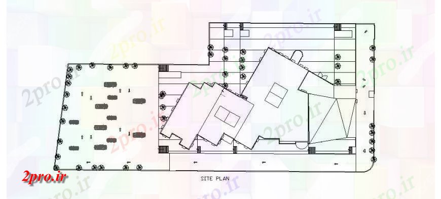 دانلود نقشه ساختمان دولتی ، سازمانی طرحی سایت از طراحی جزئیات اداری دولت اتوکد 24 در 88 متر (کد124199)