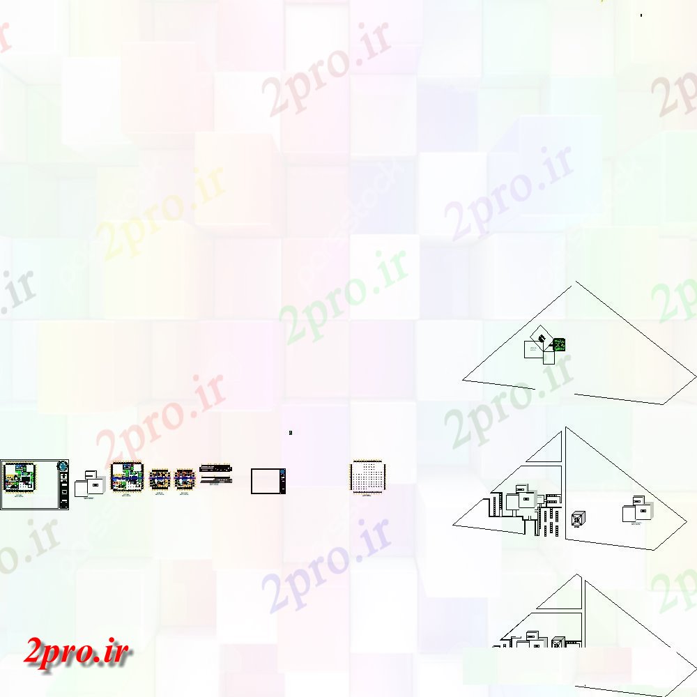 دانلود نقشه بیمارستان - درمانگاه - کلینیک جزئیات نمای اصلی از طراحی بیمارستان اتوکد 58 در 72 متر (کد124225)