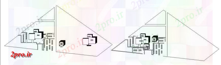 دانلود نقشه بیمارستان - درمانگاه - کلینیک سایت بیمارستان طرحی جزئیات طراحی اتوکد 58 در 72 متر (کد124226)