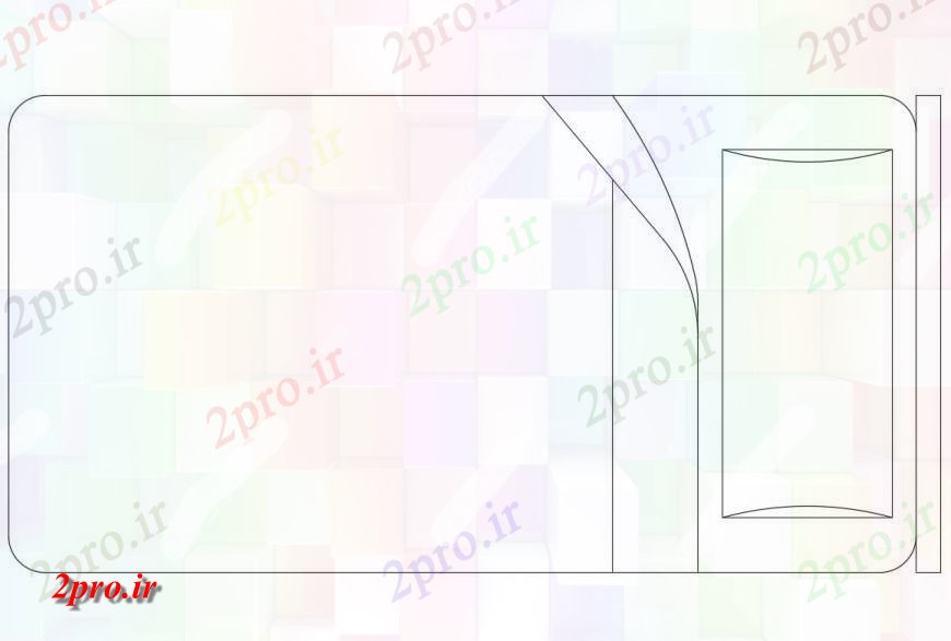 دانلود نقشه بلوک مبلمان جزئیات نمای تک  طرحی تخت اتوکد (کد124233)