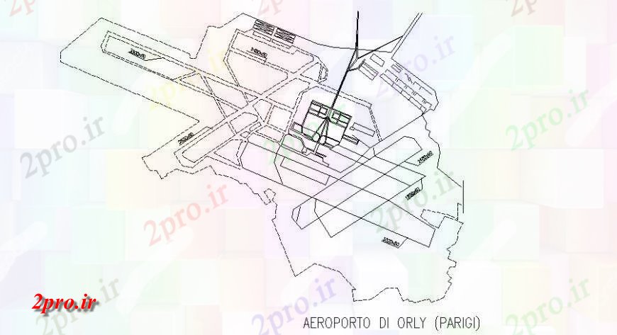 دانلود نقشه فرودگاه طرحی سایت از فرودگاه طراحی اتوکد (کد124268)