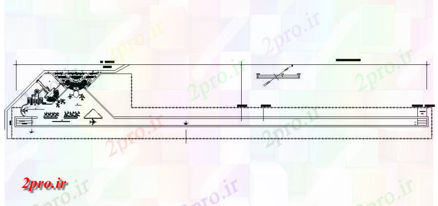 دانلود نقشه فرودگاه باند طراحی طرحی جزئیات  اتوکد (کد124272)