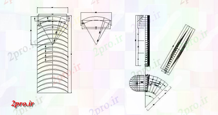 دانلود نقشه طراحی جزئیات ساختار جزئیات سایه طراحی  اتوکد (کد124299)