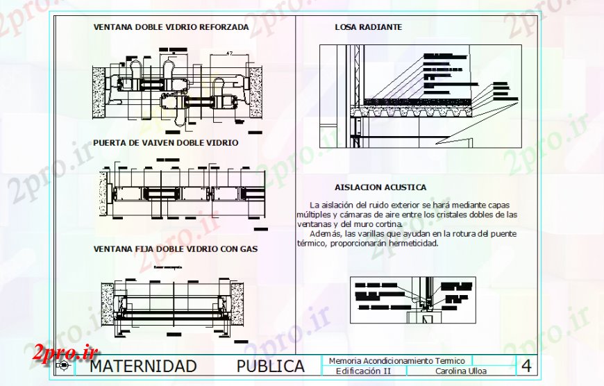 دانلود نقشه جزئیات طراحی در و پنجره  ثابت پنجره های دو جداره با گاز و شیشه های دو جداره پنجره مسلح (کد124311)