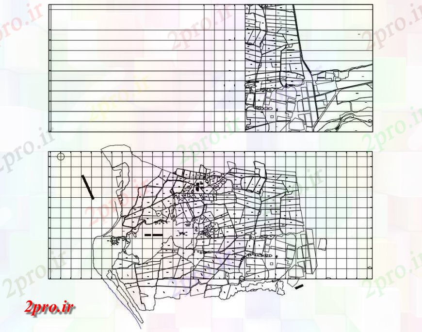 دانلود نقشه برنامه ریزی شهری نقشه برداری توپوگرافی از یک  دو بعدی   طراحی منطقه را  (کد124375)