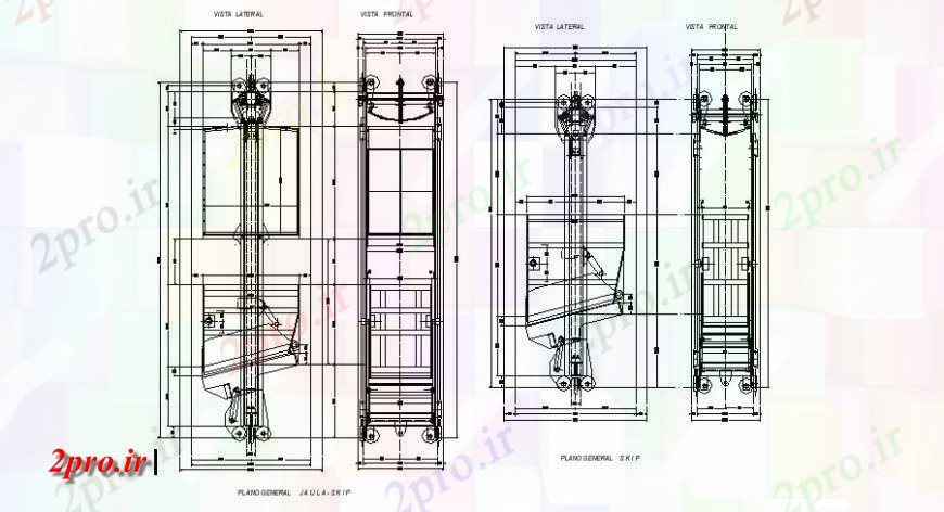 دانلود نقشه جزئیات ساخت و ساز بارگذاری ساخت جزئیات قفس طراحی  اتوکد (کد124440)