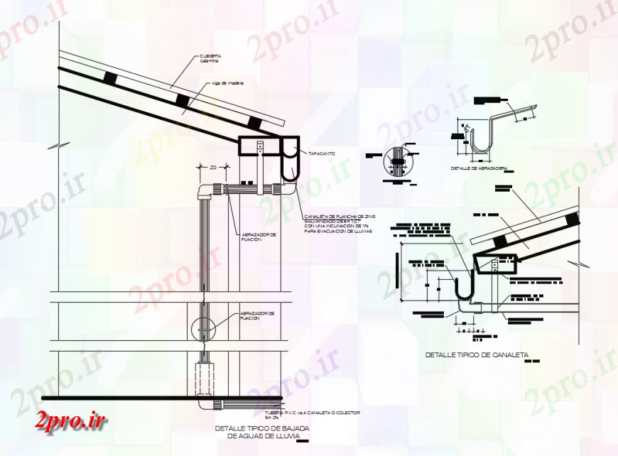 دانلود نقشه مسکونی ، ویلایی ، آپارتمان سمت خانه برش جزئیات مقطعی سازنده 19 در 27 متر (کد124553)