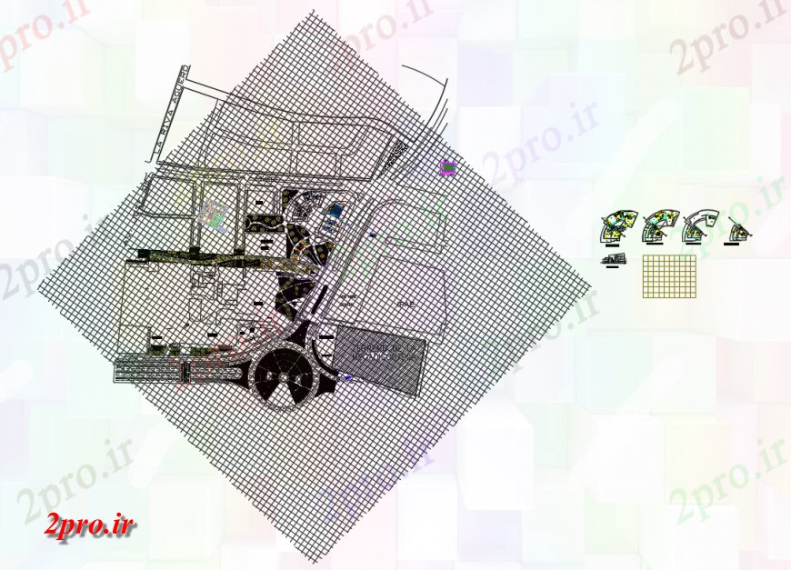 دانلود نقشه ساختمان دولتی ، سازمانی فرهنگ طرحی توزیع مرکز و طرحی طبقه جزئیات 30 در 90 متر (کد124590)