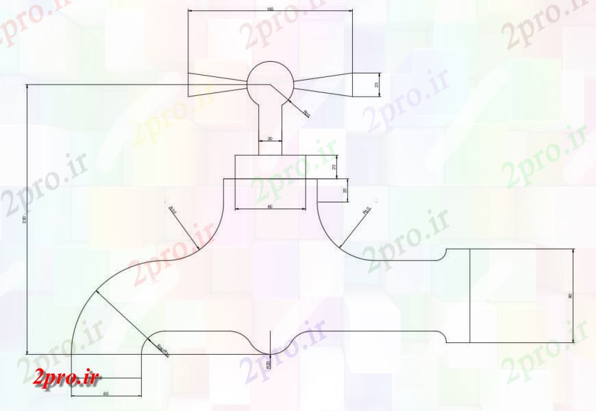 دانلود نقشه جزئیات لوله کشی لوله کشی جزئیات شیر ​​ چیدمان نما اتوکد (کد124602)