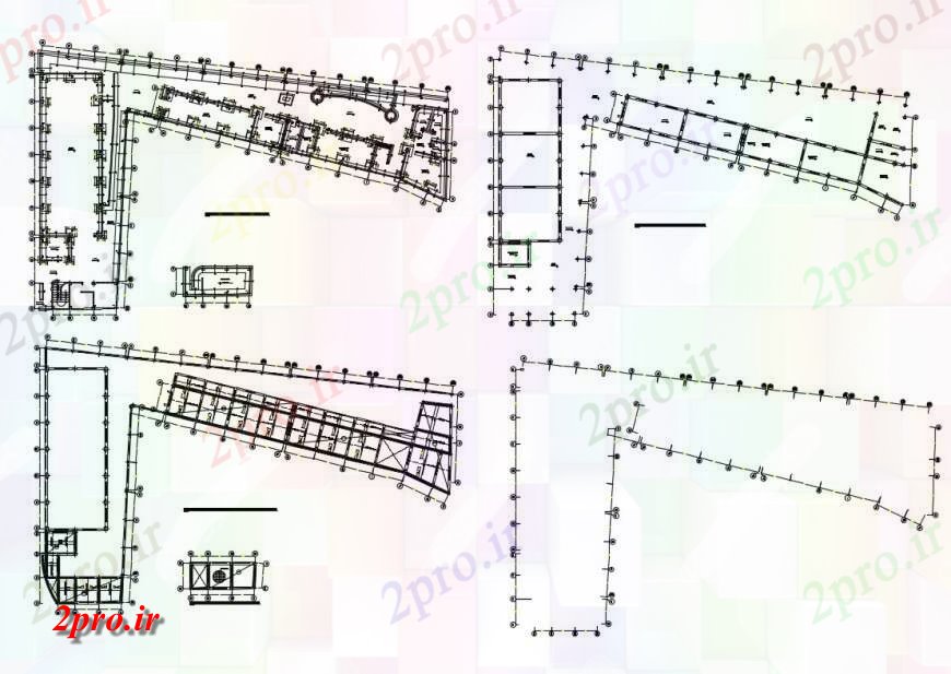 دانلود نقشه طراحی اتوکد پایه بنیاد طرحی جزئیات  طرحی بلوک ساخت و ساز  (کد124615)
