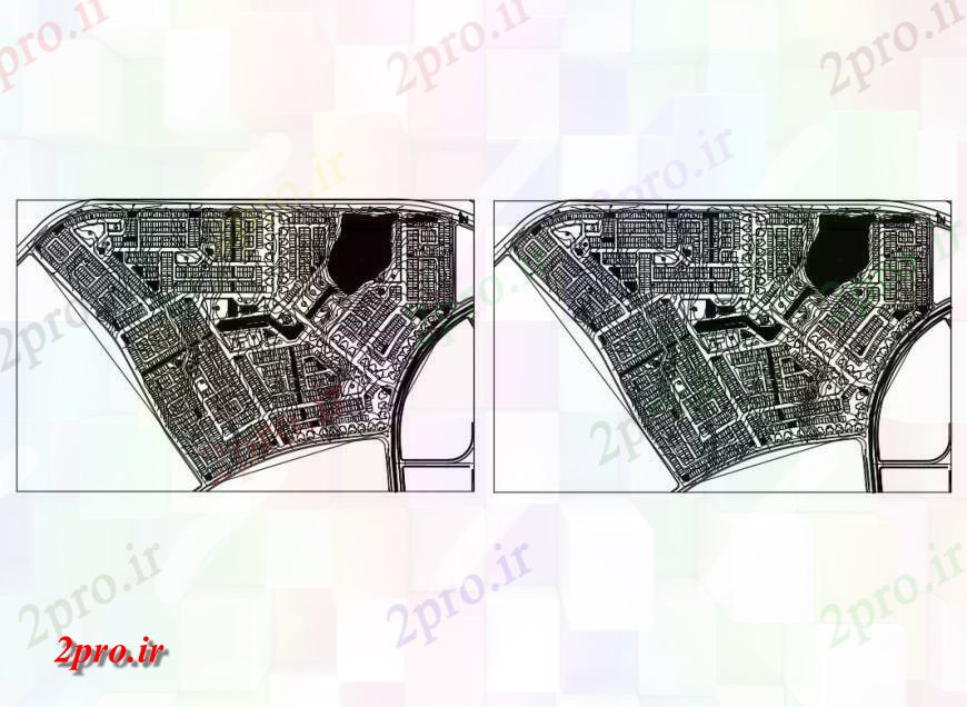 دانلود نقشه برنامه ریزی شهری شهرستان از  برنامه ریزی شهر چین طراحی جزئیات  (کد124633)