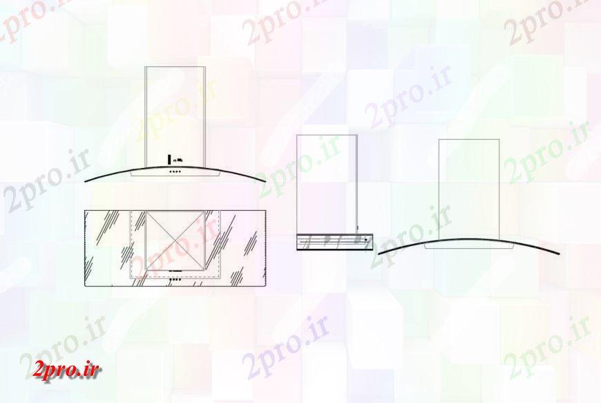 دانلود نقشه طراحی مبلمان آشپزخانه  دو بعدی  از بلوک های تجهیزات آشپزخانه   (کد124687)