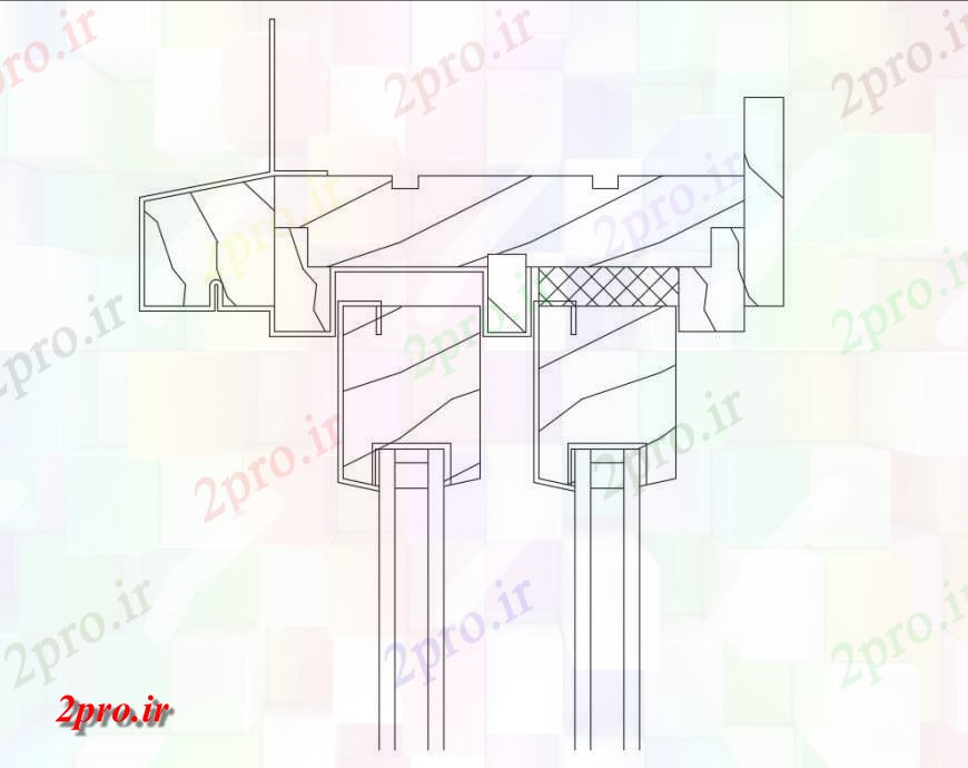 دانلود نقشه جزئیات طراحی در و پنجره  جزئیات ساخت و ساز آلومینیوم کشویی  پنجره پشتیبانی برتر  (کد124732)