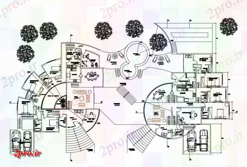 دانلود نقشه جزئیات فضای داخلی ناهار خوری  طرحی جزئیات هتل ساخت دو بعدی   نظر  (کد124747)