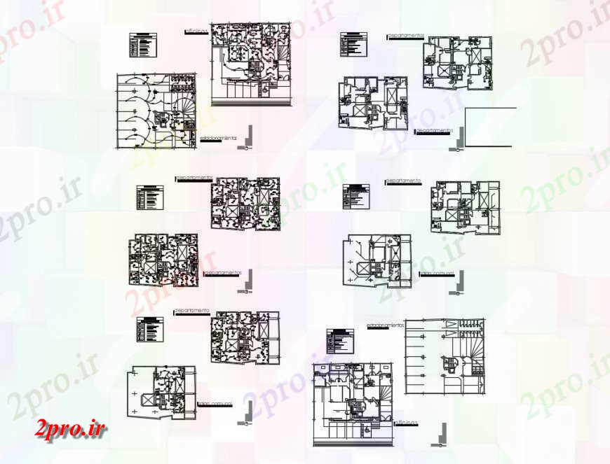دانلود نقشه برق مسکونی چند خانواده مسکونی طبقه ساختمان طرحی های الکتریکی جزئیات 23 در 23 متر (کد124770)