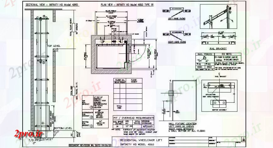 دانلود نقشه  جزئیات آسانسور و   چرخ مسکونی صندلی بالابر کار طراحی   اتوکد (کد124807)