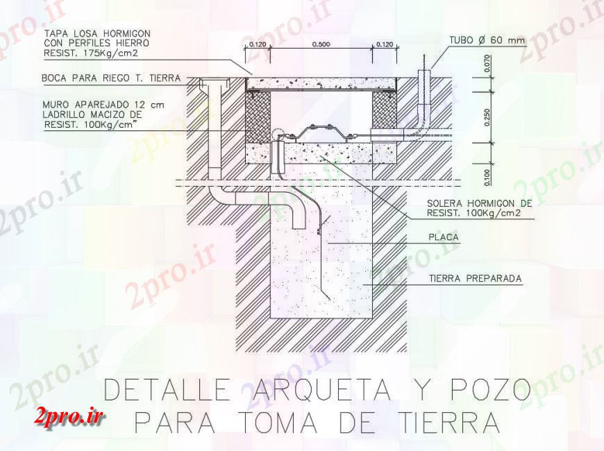 دانلود نقشه طراحی جزئیات ساختار قوس و به خوبی برای گرفتن ساختار زمین  جزئیات (کد124926)