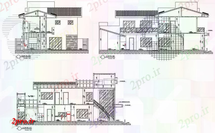 دانلود نقشه مسکونی  ، ویلایی ، آپارتمان  جزئیات بخشی از یک آپارتمان   دو بعدی    بلوک  (کد124943)