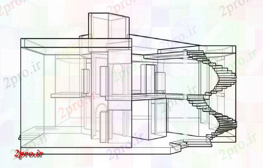 دانلود نقشه مسکونی  ، ویلایی ، آپارتمان  ویلایی طراحی منظر  (کد124957)