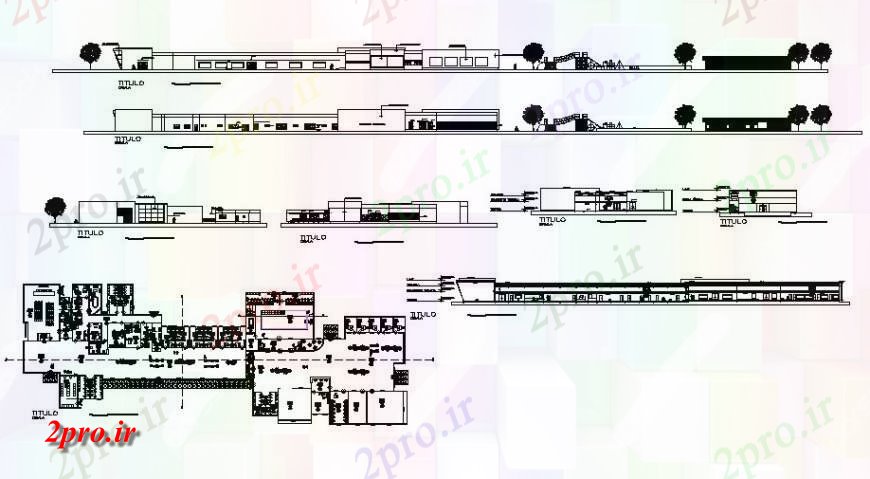 دانلود نقشه کارخانه صنعتی  ، کارگاه مدرسه طراحی جزئیات معماری  (کد124964)