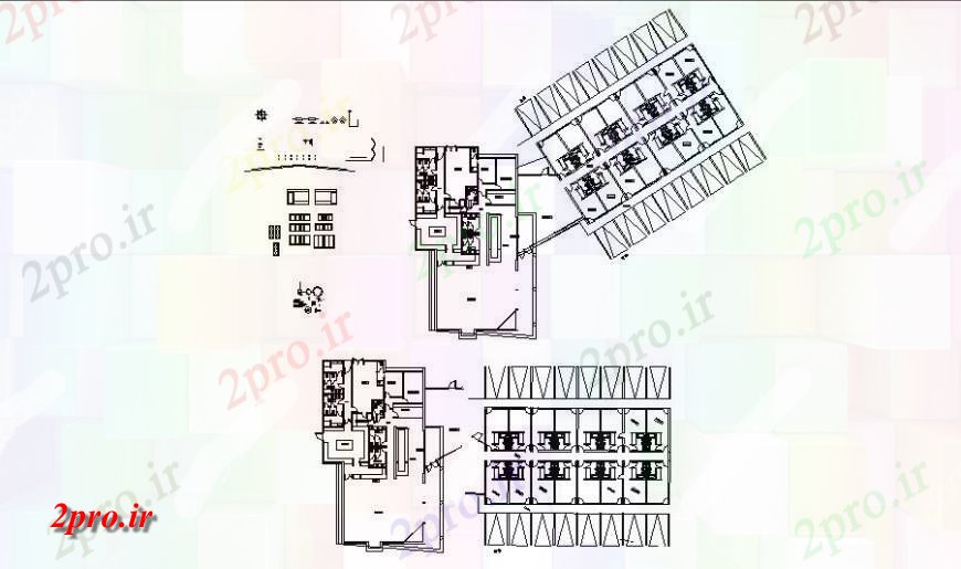 دانلود نقشه هتل - رستوران - اقامتگاه  طرحی معماری هتل  (کد124982)