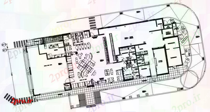 دانلود نقشه نمایشگاه ; فروشگاه - مرکز خرید طرحی جزئیات از فروشگاه ساخت بلوک 12 در 39 متر (کد124999)