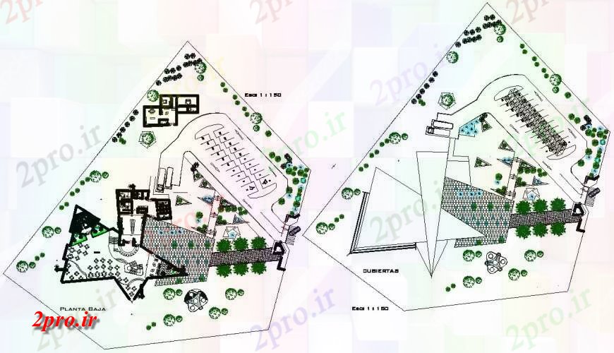 دانلود نقشه جزئیات فضای داخلی ناهار خوری  طرحی چیدمان رستوران ساختمان  بلوک (کد125009)