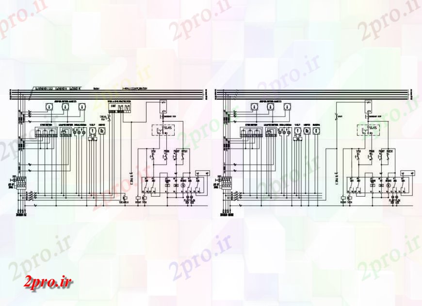دانلود نقشه اتوماسیون و نقشه های برق تابلوی برق و نمودار  جزئیات الکتریکی  (کد125062)