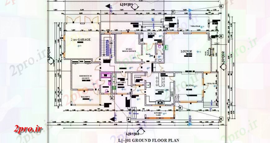 دانلود نقشه مسکونی ، ویلایی ، آپارتمان Kimbu خانه زمین کف طرحی های 14 در 27 متر (کد125139)