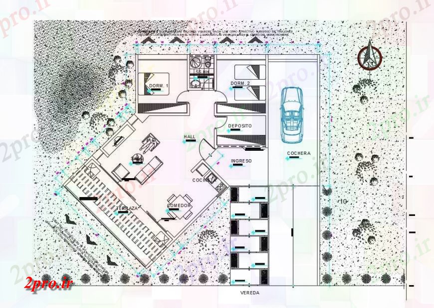 دانلود نقشه مسکونی ، ویلایی ، آپارتمان زیستی آب و هوایی ماژول ویلا توزیع طرحی های 13 در 14 متر (کد125184)