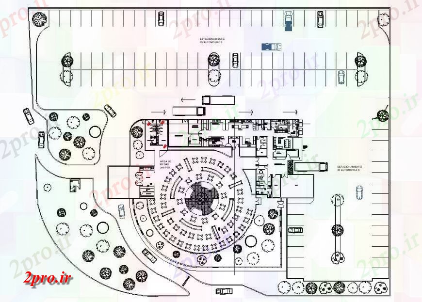 دانلود نقشه جزئیات فضای داخلی ناهار خوری  رستوران ساختمان جزئیات طراحی  دو بعدی  اتوکد (کد125235)