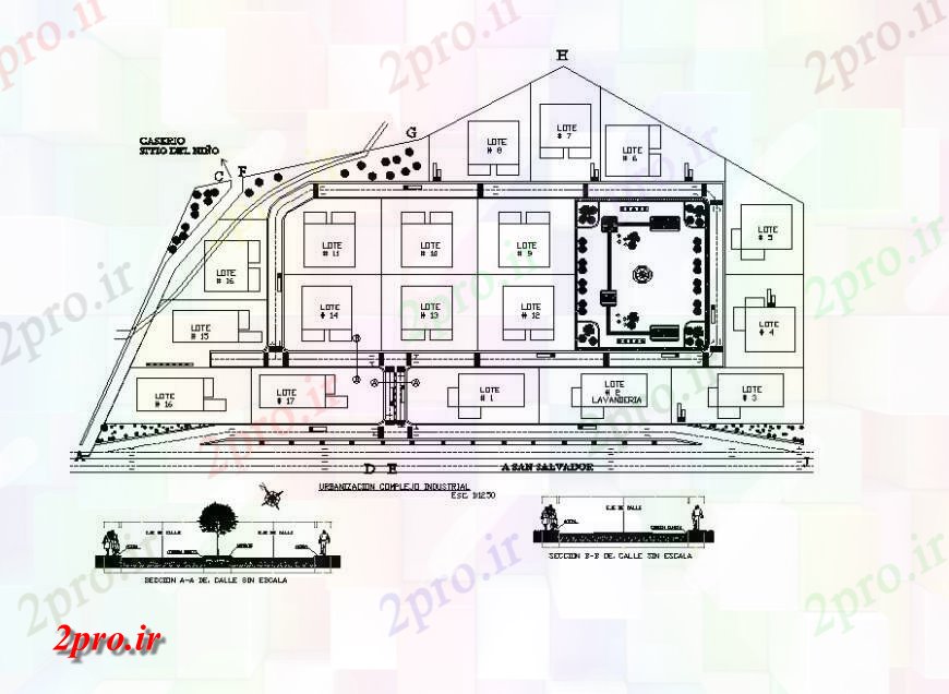 دانلود نقشه کارخانه صنعتی  ، کارگاه طرحی جزئیات و بخش های ساختمان های صنعتی   چیدمان  دو بعدی  اتوکد (کد125244)