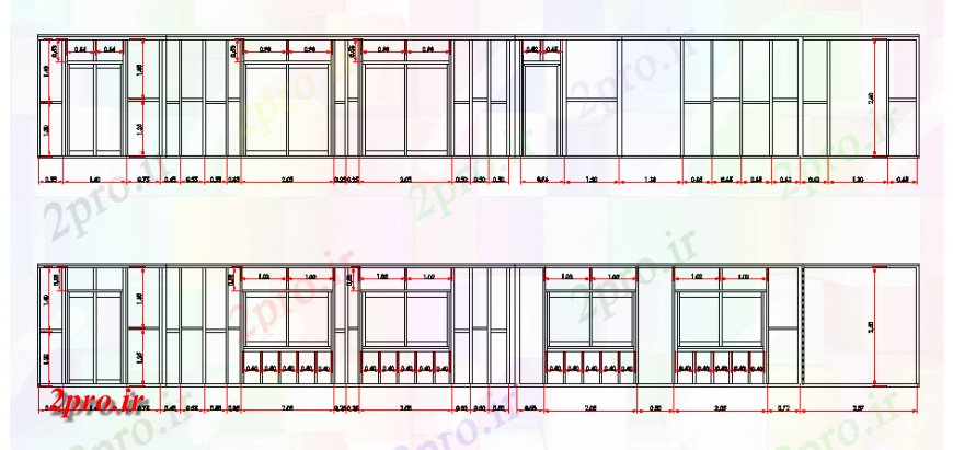 دانلود نقشه جزئیات طراحی در و پنجره  درب پنجره طراحی نما از چوب مسکن طراحی (کد125368)