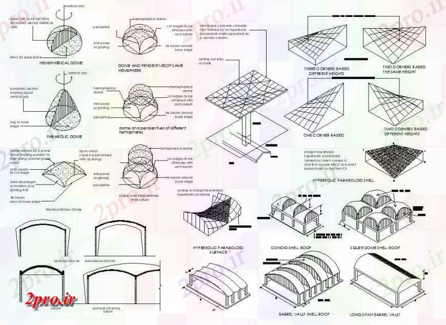 دانلود نقشه جزئیات ساخت و ساز بشکه بلوک سقفی جزئیات  چیدمان  دو بعدی   (کد125374)