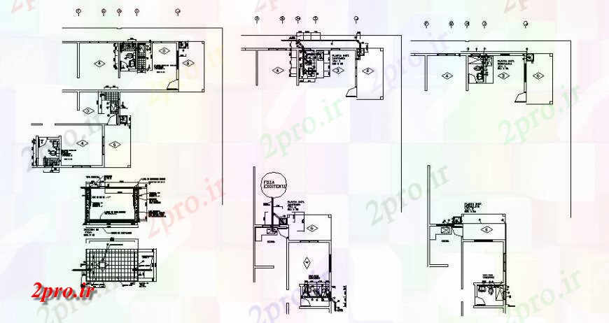 دانلود نقشه حمام مستر طرحی و نصب و راه اندازی بهداشتی جزئیات نیمه جدا خانه (کد125389)