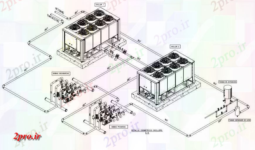 دانلود نقشه جزئیات طراحی تسویه خانهتصفیه آب کارخانه جزئیات  دو بعدی   (کد125407)